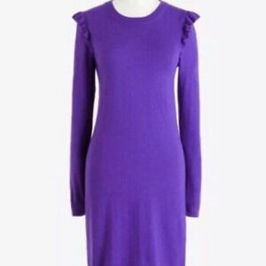 J. Crew Factory Ruffle-hem sweater dress